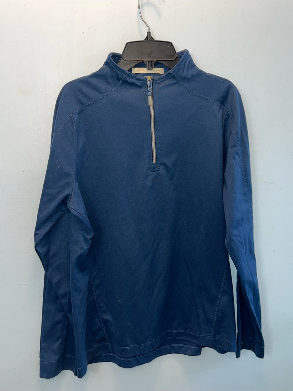 Greg Norman Men's Navy Quarter-Zip Performance Pullover - size small